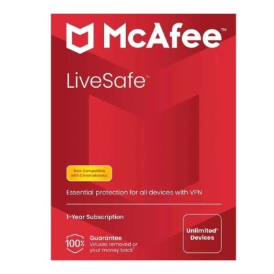 McAfee Livesafe & VPN 1 Ano | ByteNova