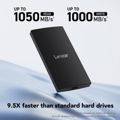 Disco Externo SSD Lexar 2TB SL300 USB 3.2 Gen 2 Black | ByteNova