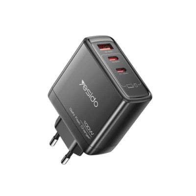 Carregador Super Rápido Yesido YC142 GaN PD100W 2xUSB-C e | ByteNova
