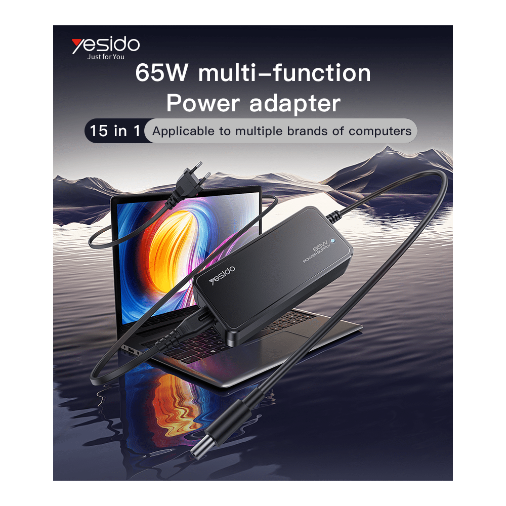 Adaptador/Carregador Universal p/ Portateis 65W- 15 | ByteNova