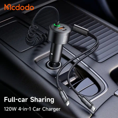 Carregador de carro 120W Mcdodo USB-C + USB-A | ByteNova