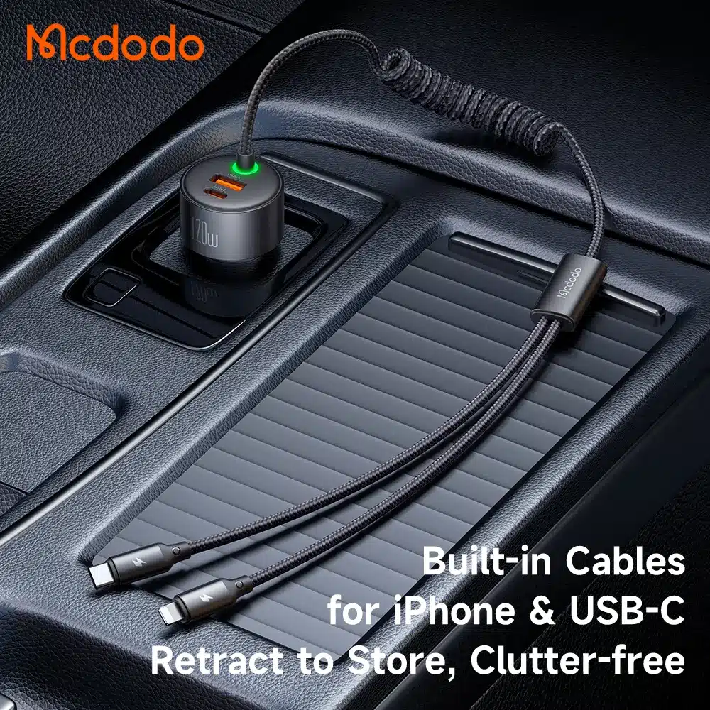 Carregador de carro 120W Mcdodo USB-C + USB-A | ByteNova