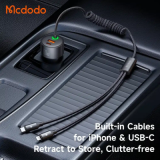 Carregador de carro 120W Mcdodo USB-C + USB-A | ByteNova