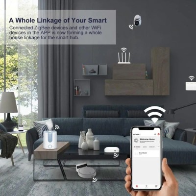 Tuya Smart Zigbee 3.0 Gateway Hub Smart Life App (Com fio) | ByteNova