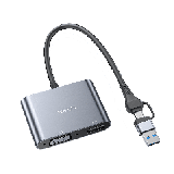 Adaptador Yesido HM15 USB C e USB A para VGA e HDMI | ByteNova