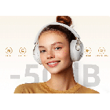 Auscultadores QCY H3 Pro ANC híbrido de 50 dB, alta | ByteNova
