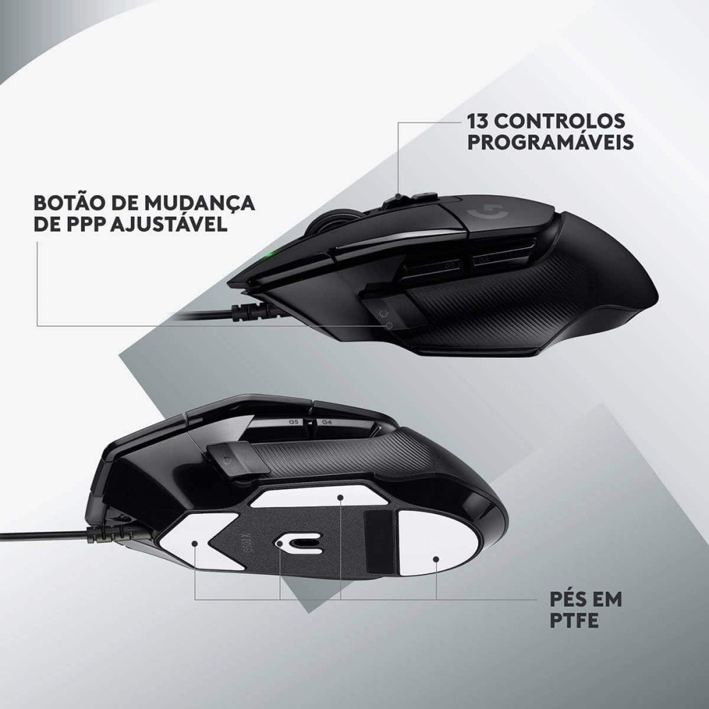 Rato Óptico Logitech G502 X Wired Hero 25600DPI Gaming | ByteNova