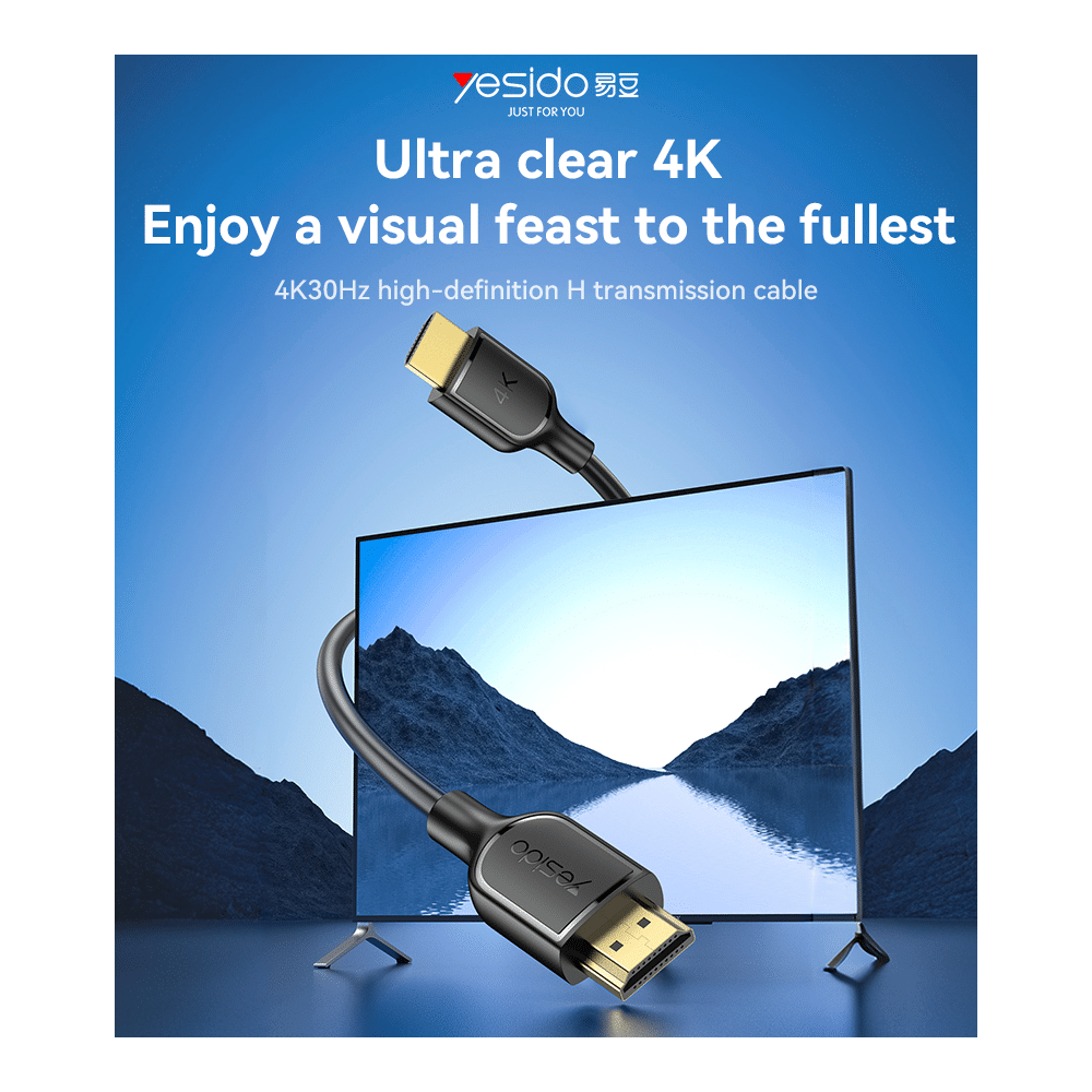Cabo HDMI de 1,8 m com interface banhada a ouro 4K a 30 | ByteNova