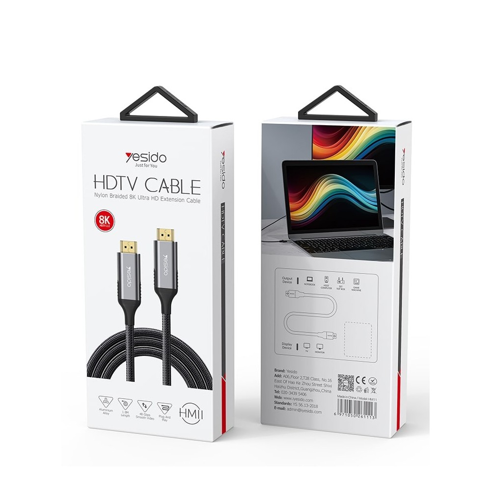 Cabo HDMI 8K Ultra Clear com revestimento metálico HM11 | ByteNova
