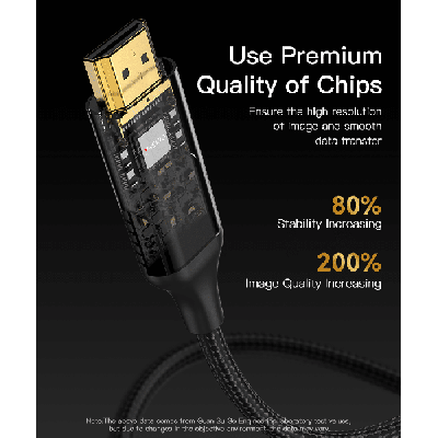 Cabo HDMI 8K Ultra Clear com revestimento metálico HM11 | ByteNova