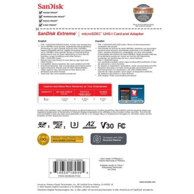 Cartão de memória microSDXC SanDisk Extreme UHS-I de 1TB | ByteNova