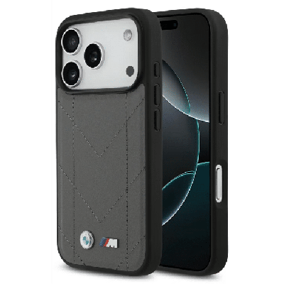 Capa BMW MagSafe em couro PU acolchoado para 18 Pro Max | | ByteNova