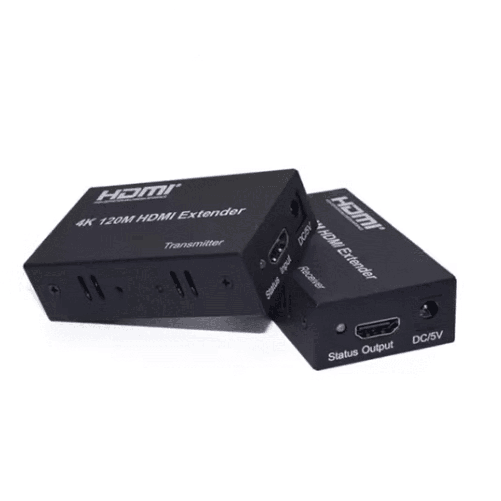 Extensor HDMI 4K 120M com suporte para cabos CAT5e e CAT6. | ByteNova