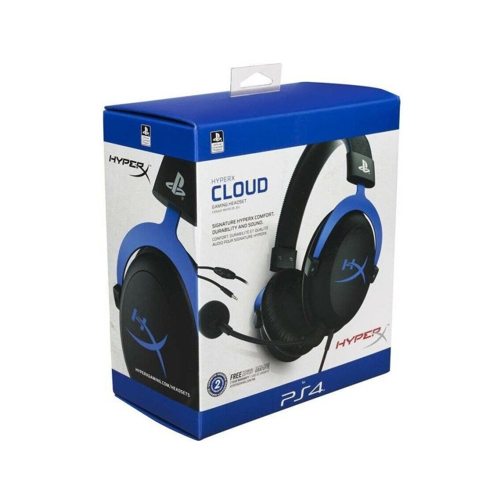 Headset Kingston HyperX Cloud PS4/PS5 Preto-Azul | ByteNova