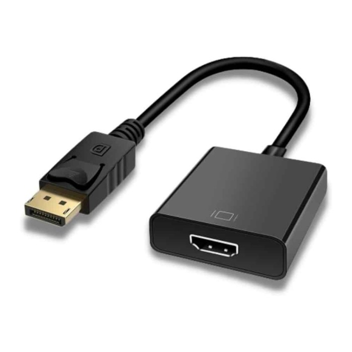Cabo adaptador DisplayPort macho para HDMI fêmea – Preto | ByteNova