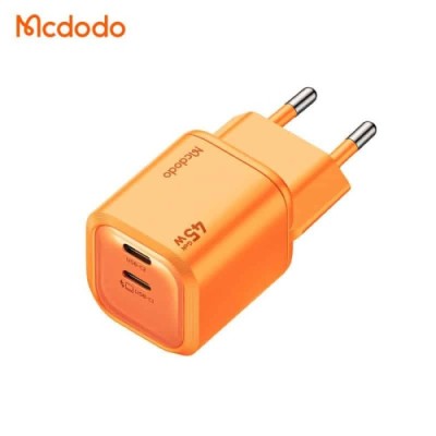 Carregador Rápido Dual USB-C Mcdodo GaN Mini de 45W | ByteNova