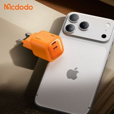 Carregador Rápido Dual USB-C Mcdodo GaN Mini de 45W | ByteNova