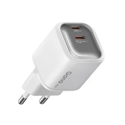 Carregador Rápido Dual USB-C Mcdodo GaN Mini de 45W Branco | ByteNova