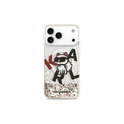 Capa Karl Lagerfeld Liquid Glitter Choupette Logo MagSafe | ByteNova
