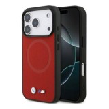 Capa BMW MagSafe Full Wrapped Leather Case Red 18 Pro Max | ByteNova