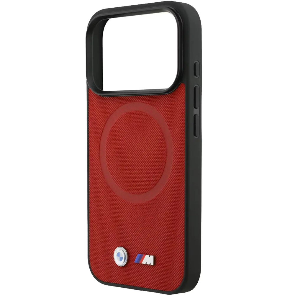 Capa BMW MagSafe Full Wrapped Leather Case Red 18 Pro Max | ByteNova