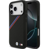 Capa BMW MagSafe PU Leather Metal Logos & Tricolor p/ 18 | ByteNova