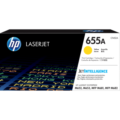 HP 655A Yellow Original LaserJet Toner Cartridge | ByteNova