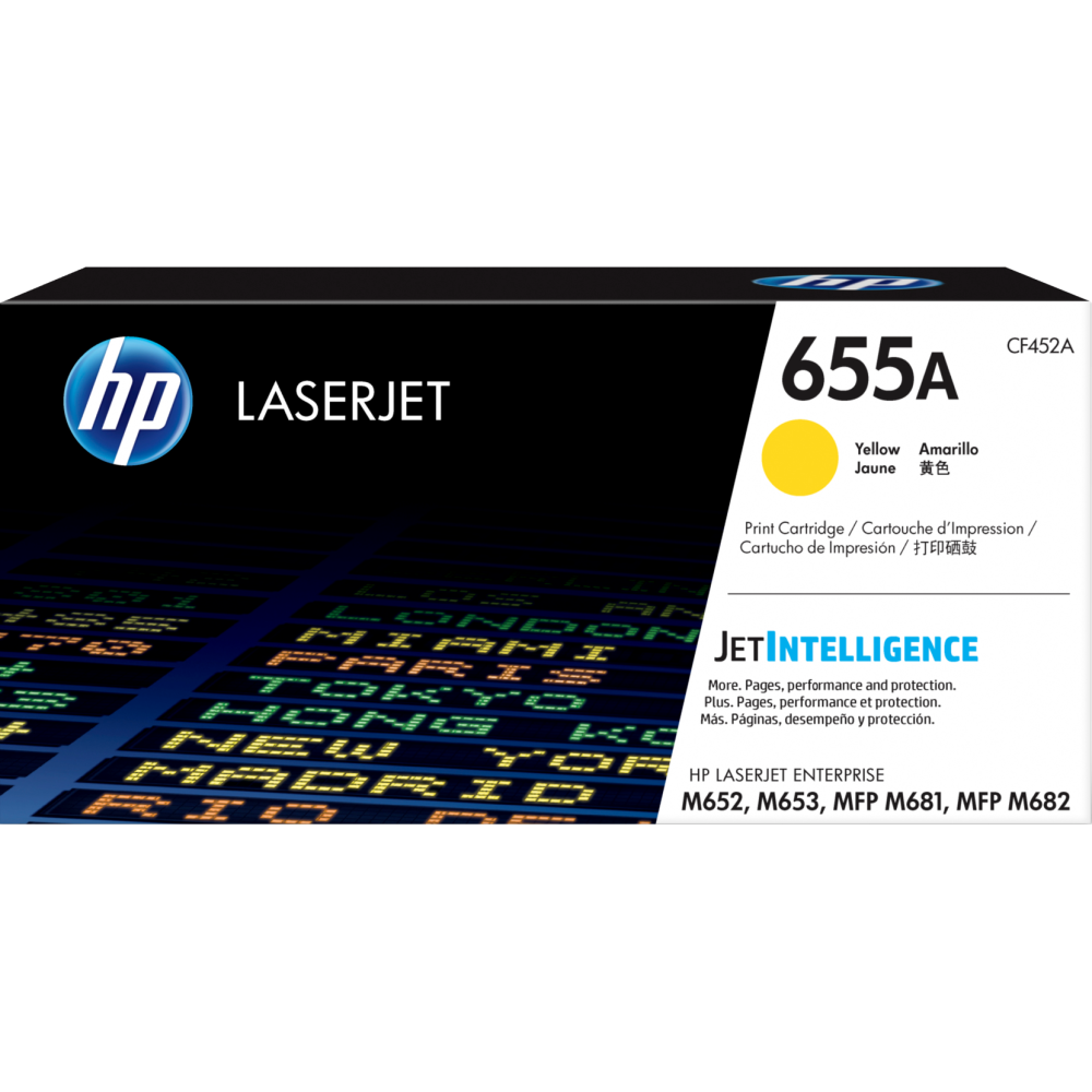 HP 655A Yellow Original LaserJet Toner Cartridge | ByteNova